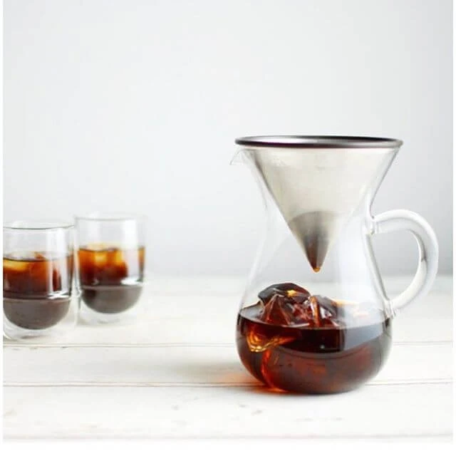 Kinto Stainless Steel Slow Coffee Set 3 Kinto Stainless Steel Slow Coffee Set