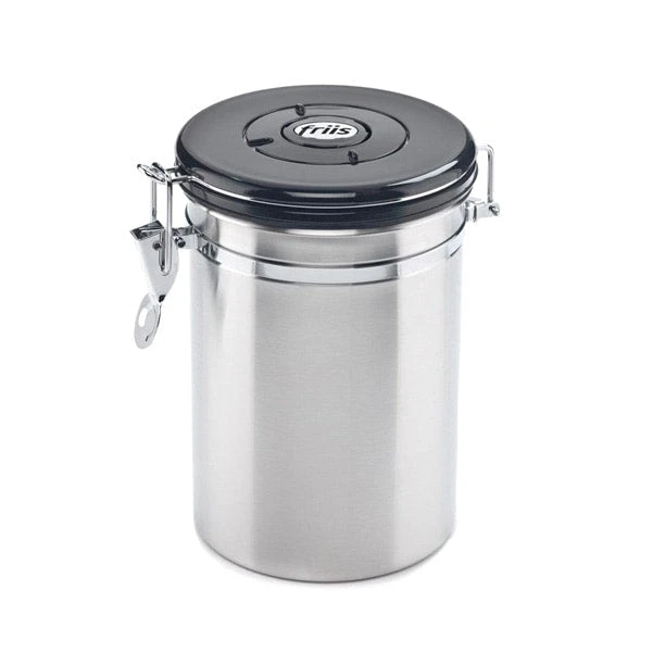 Friis Coffee Vault - Silver (Black Lid) 1 Friis Coffee Vault - Silver (Black Lid)
